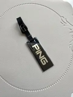 PING ネームプレート ゴルフバッグ用 ブラック　新品のサムネイル