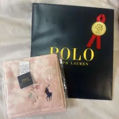 ポロ　ラルフ　Polo Ralph Lauren 桜刺繍タオルハンカチ　ギフト