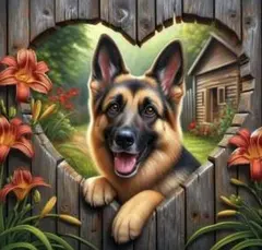 《ラウンド️⭕️》ダイヤモンドアートキット シェパード ④