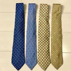 【訳あり】dunhill ダンヒル ネクタイ 4本セット まとめ売り シルク