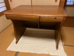 お得】事務机 学習机 ダークブラウン 3段チェスト付き(総額46,400円 