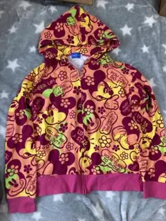 ミニー柄 フルジップパーカー Lサイズ