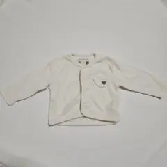 apres les cours ベビー アウター ホワイト スナップボタン クマ