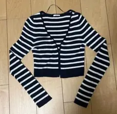 GU ストライプ柄 長袖カーディガン Mサイズ