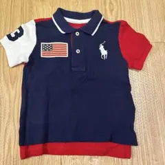 ラルフローレンポロシャツ アメリカ国旗刺繍12M