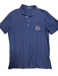 美品POLO RALPH LAUREN ポロシャツ ネイビーブルー紺色　XXL