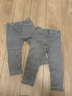 ユニクロ　レギンス　チェック柄2枚セット　90㎝