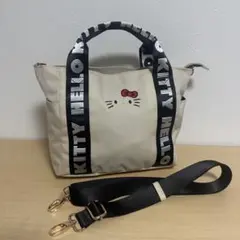 【美品】Sanrio ハローキティ 刺繍ショルダーバッグ トートバッグ　2way