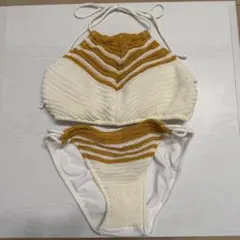 【LAETITIA】セパレート水着 ホワイト/マスタード　イエロー