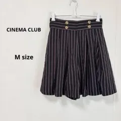 CINEMA CLUB キュロットスカート　M ストライプ柄　タック入りのサムネイル