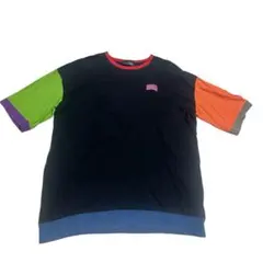 aldies アールディーズ　マルチカラー半袖トレーナー サイズF