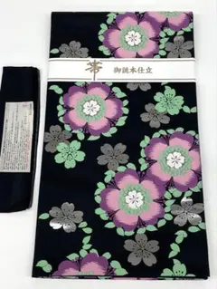 西陣織 袋帯 振袖などに 桜尽くし 銀糸 未使用品 正絹 六通 HOT079 