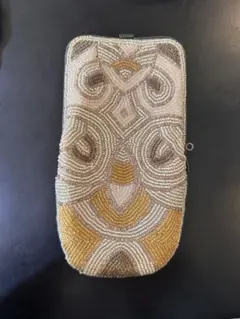 ビーズ刺繍 メガネケース　ペンケース