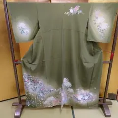 別誂訪問着正絹袷新品未使用しつけ付作家創作品帯〆帯揚付