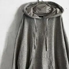 無地パーカー　裏起毛　カジュアル　アメカジ古着　シンプル　L（12-14）