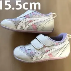 15.5cm ASICS アシックス IDAHO BABY 花柄　ピンク