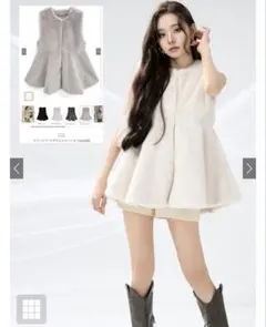 GRL フリージア ペプラム ファーベスト on268 新品未使用　アイボリー