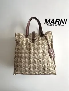 MARNI LEATHER KNITTED TOTE HAND BAGのサムネイル