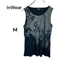 InWear 花柄プリント ノースリーブカットソー M
