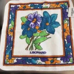 LEONARDレオナール/タオルハンカチ未使用ケースなし シェニール織