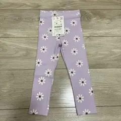 ⭐️新品未使用⭐️ZARA baby ザラベビー　レギンス　花柄　紫　パープル　リブ