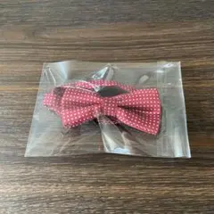 赤いドット柄の蝶ネクタイ 新品