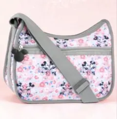 美品✨レスポートサック　コラボ限定　ショルダーバッグ　ディズニー　ミッキー　花柄