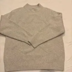 美品　UNIQLO スフレヤーンモックネックセーター Lサイズ