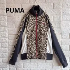 Y2K 00's PUMA ヒョウ柄 刺繍 トラック ジャケット ジャージ L