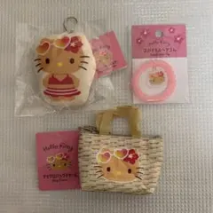 ハローキティ 日焼けキティ ポーチ キーホルダー　ヘアゴム