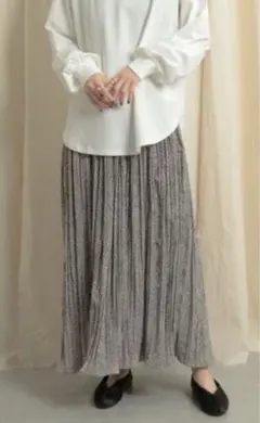 SENSE OF PLACE アニマルワッシャープリーツスカート