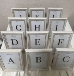 結婚式　テーブルナンバー 12枚セット