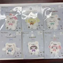セリア　サンリオ　ワッペンシール　6個セット