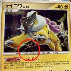 値下げ中　ポケモンカード ライコウ LV.42 DP3 ひかる闇 ホロ 美品 値下げ中 ポケモンカード ライコウ LV.42 DP3 ひかる闇 ホロ 美品