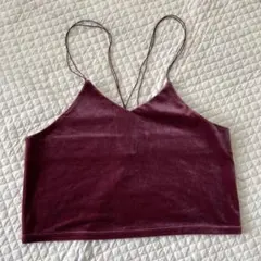 ベロア　キャミ　重ね着　レイヤード