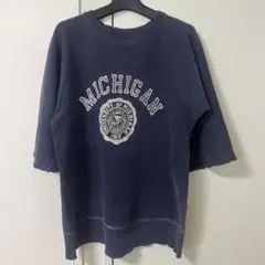 60s 50s ヴィンテージスウェット 半袖スウェット カレッジ 炭黒 - メルカリ