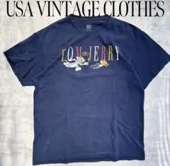 US古着　TOM＆JERRYキャラプリント