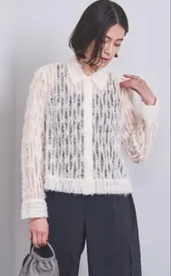 UNITED ARROWS TOKYO フリンジ カットジャカード ブラウス白 - メルカリ