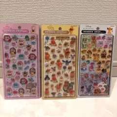 正規品　ディズニー ボンボンドロップ シール 3枚セット