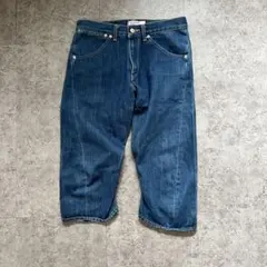 【リーバイス】（L）エンジニアドジーンズ デニムハーフパンツ 7分丈 立体裁断のサムネイル