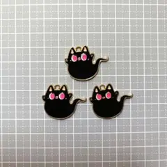 〖3P-9〗ハンドメイド チャーム パーツ 猫おばけ ハロウィン