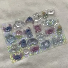 【お裾分け】ボンボンドロップシール みずいろ スティッチ