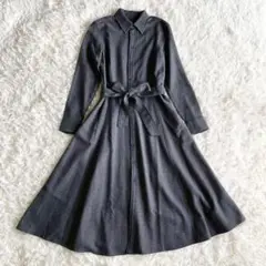 極美品✨ポロラルフローレン マキシ丈 シャツワンピース ベルト 千鳥格子 4