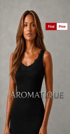 AROMATIQUE コットンアコーディオンレースタンクトップ【新品タグ付き】のサムネイル