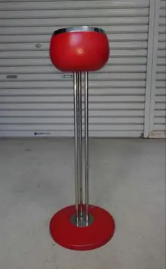 赤いスタンド式灰皿 昭和レトロ