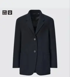 UNIQLO ウールブレンドジャケット ネイビー