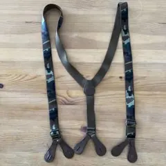 【希少】美品ヴィンテージ サスペンダー ビンテージ70's80's ○ミッキーマウスクリップ式サスペンダー