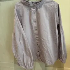 薄紫 長袖シャツ