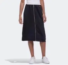adidas オリジナルス ジップ ロングスカート ブラックのサムネイル