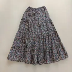 ZARA BASIC 花柄フレアティアードスカート